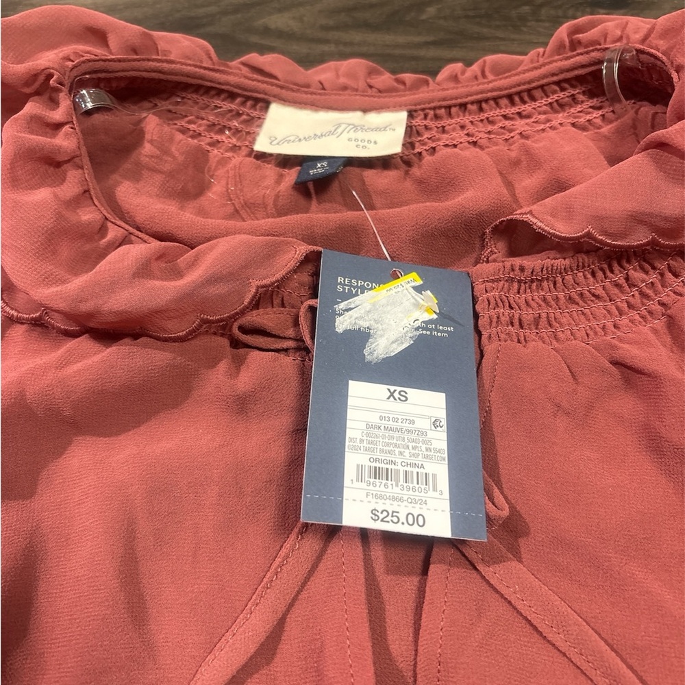 Universal Thread Terracotta Ruffled Blouse - Picture 7 of 8